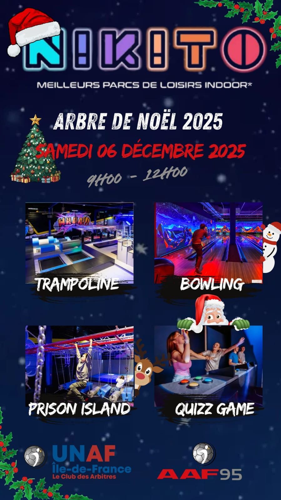 Affiche — Arbre de Noël des arbitres chez Nikito World